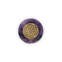 Flower of Life Amethyst Plate