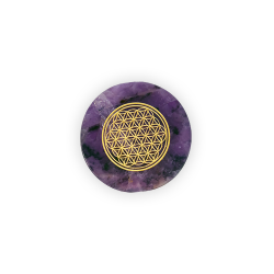 Flower of Life Amethyst Plate